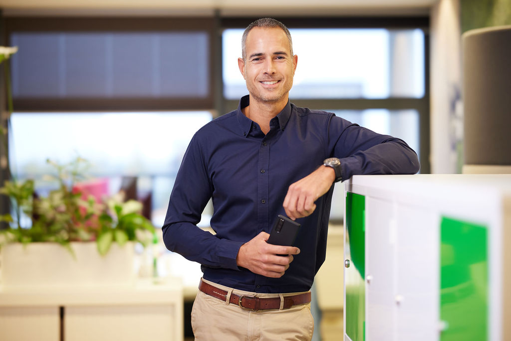 Man standing in office