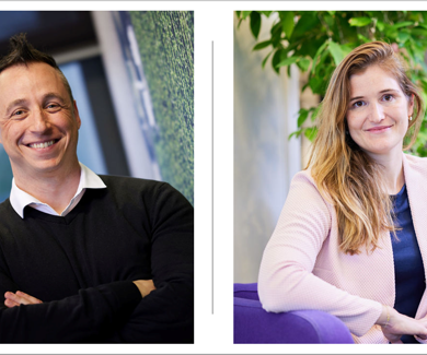 Man & vrouw op kantoor