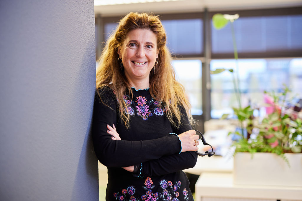 Female standing in office